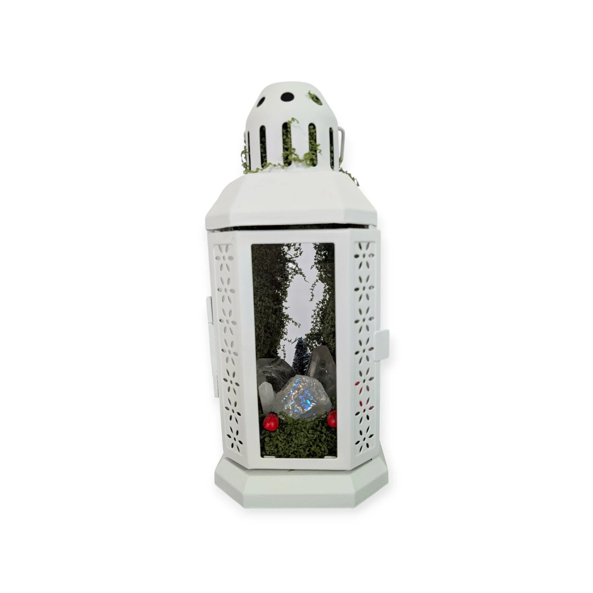 White Lady Bug Lantern/ Protection, Joy, and New Beginnings