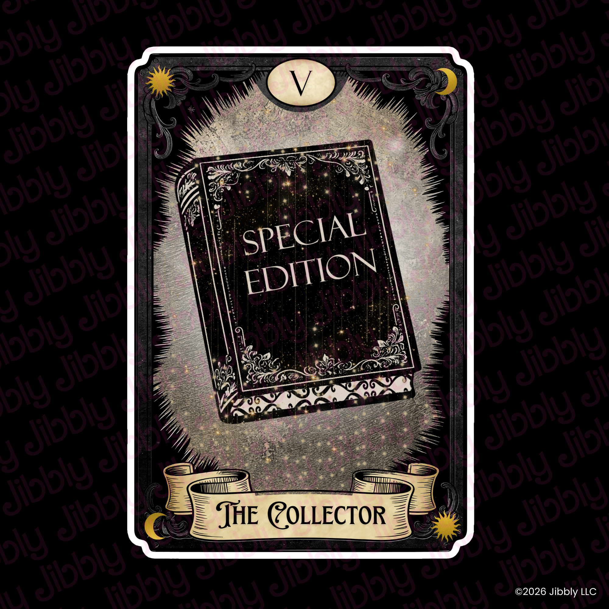 The Collector Tarot Card Weatherproof Vinyl Sticker | Bookish Gift | Romance Reader Collectable