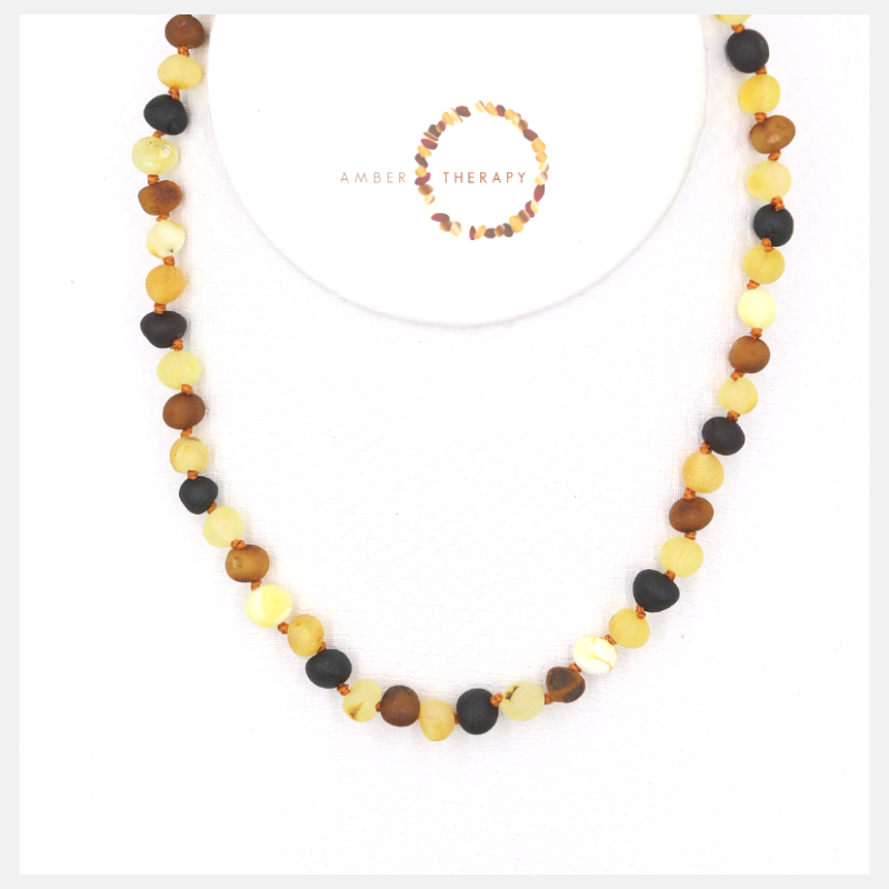 Adult Raw Multi Amber Necklace