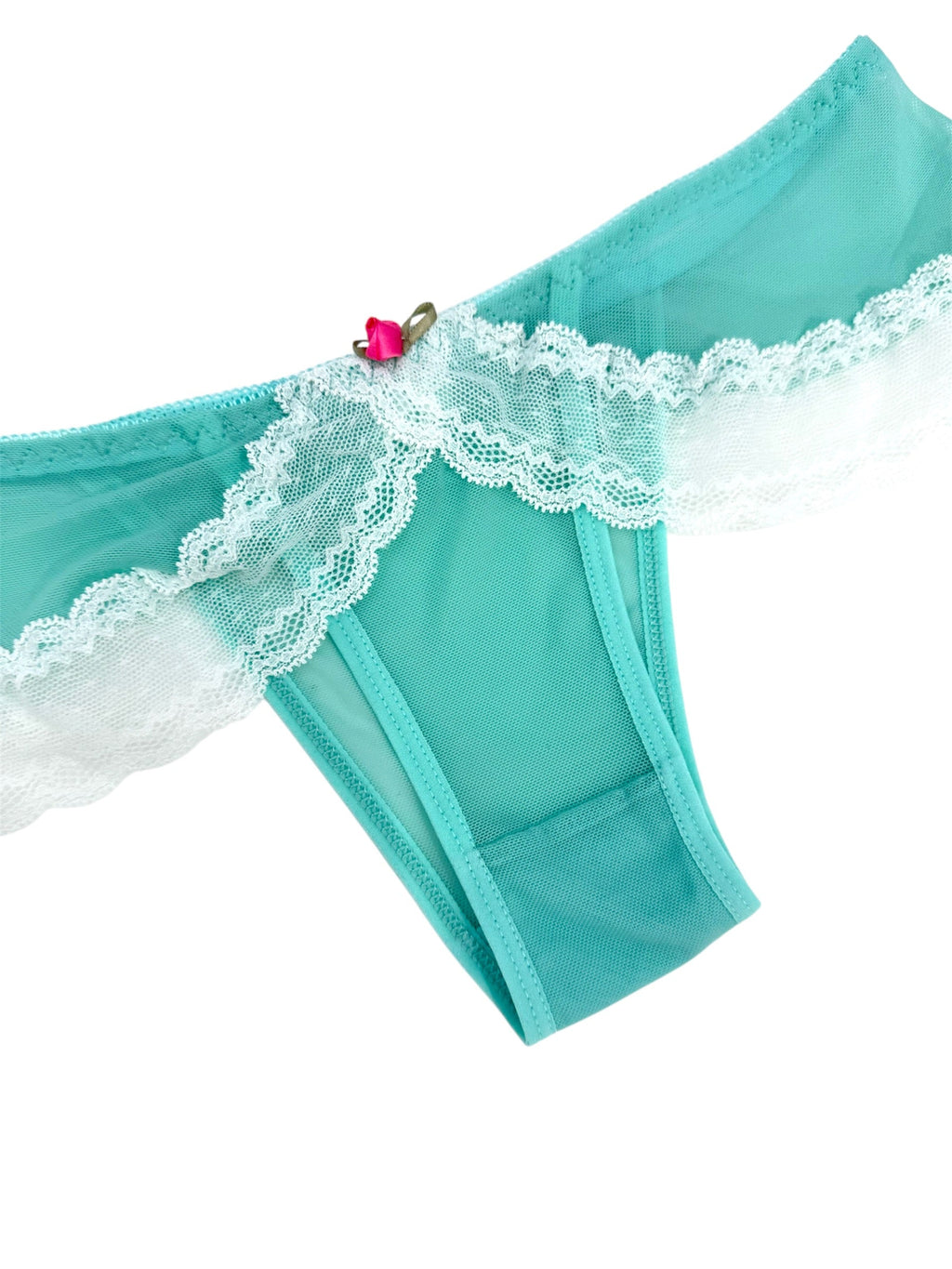 Milanblocks Aqua Lace Trimmed Coquette Panty